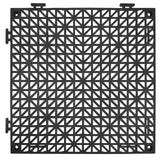 VEVOR Modular Interlocking Cushion, 50 Pack 30 x 30 cm Splicing Drainage Mats, PVC Interlocking Drainage Floor Tiles, Non-Slip Drainage Holes for Restroom, Bathroom, Kitchen, Pool, Wet Area, Black