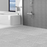 VEVOR Modular Interlocking Cushion, 50 Pack 30 x 30 cm Splicing Drainage Mats, Soft PVC Interlocking Drainage Floor Tiles, Non-Slip Drainage Holes for Restroom, Bathroom, Kitchen, Pool, Wet Area, Gray - Low Angle