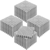 VEVOR Modular Interlocking Cushion, 50 Pack 30 x 30 cm Splicing Drainage Mats, Soft PVC Interlocking Drainage Floor Tiles, Non-Slip Drainage Holes for Restroom, Bathroom, Kitchen, Pool, Wet Area, Gray