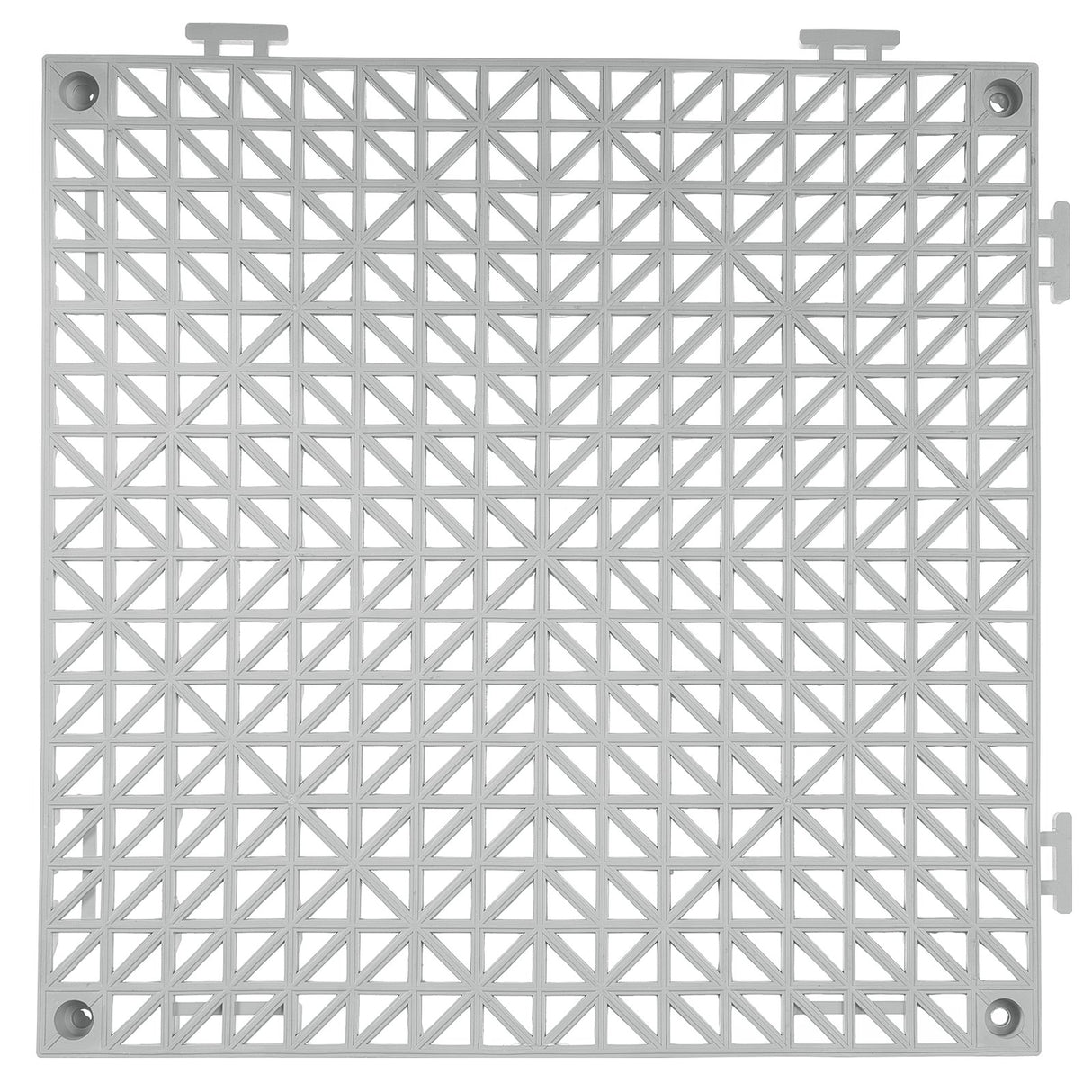 VEVOR Modular Interlocking Cushion, 50 Pack 30 x 30 cm Splicing Drainage Mats, Soft PVC Interlocking Drainage Floor Tiles, Non-Slip Drainage Holes for Restroom, Bathroom, Kitchen, Pool, Wet Area, Gray