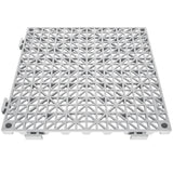 VEVOR Modular Interlocking Cushion, 50 Pack 30 x 30 cm Splicing Drainage Mats, Soft PVC Interlocking Drainage Floor Tiles, Non-Slip Drainage Holes for Restroom, Bathroom, Kitchen, Pool, Wet Area, Gray