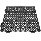 VEVOR Modular Interlocking Cushion, 55 Pack 30 x 30 cm Splicing Drainage Mats, PVC Interlocking Drainage Floor Tiles, Non-Slip Drainage Holes for Restroom, Bathroom, Kitchen, Pool, Wet Area, Black