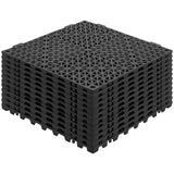 VEVOR Modular Interlocking Cushion, 12 Pack 30 x 30 cm Splicing Drainage Mats, PVC Interlocking Drainage Floor Tiles, Non-Slip Drainage Holes for Restroom, Bathroom, Kitchen, Pool, Wet Area, Black - Extra Image