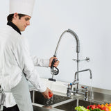 VEVOR Commercial Faucet with Pre-Rinse Sprayer, 26