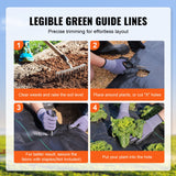 VEVOR Weed Barrier Landscape Fabric, 6*100FT Heavy Duty Garden Weed Fabric, Woven PP Weed Control Fabric, Driveway Fabric, Geotextile Fabric for Landscaping, Ground Cover, Weed Blocker Weed Mat, Black - 45-Degree Angle