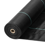 VEVOR Weed Barrier Landscape Fabric, 6*100FT Heavy Duty Garden Weed Fabric, Woven PP Weed Control Fabric, Driveway Fabric, Geotextile Fabric for Landscaping, Ground Cover, Weed Blocker Weed Mat, Black - Low Angle