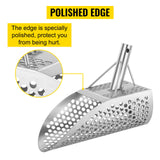 VEVOR Metal Detector Sand Scoop Detecting Hunting Scoop w/ Carbon Fiber Handle - Rear View