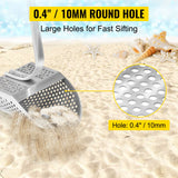 VEVOR Metal Detector Sand Scoop Metal Detecting Hunting Scoop w/ Steel Handle - Front View