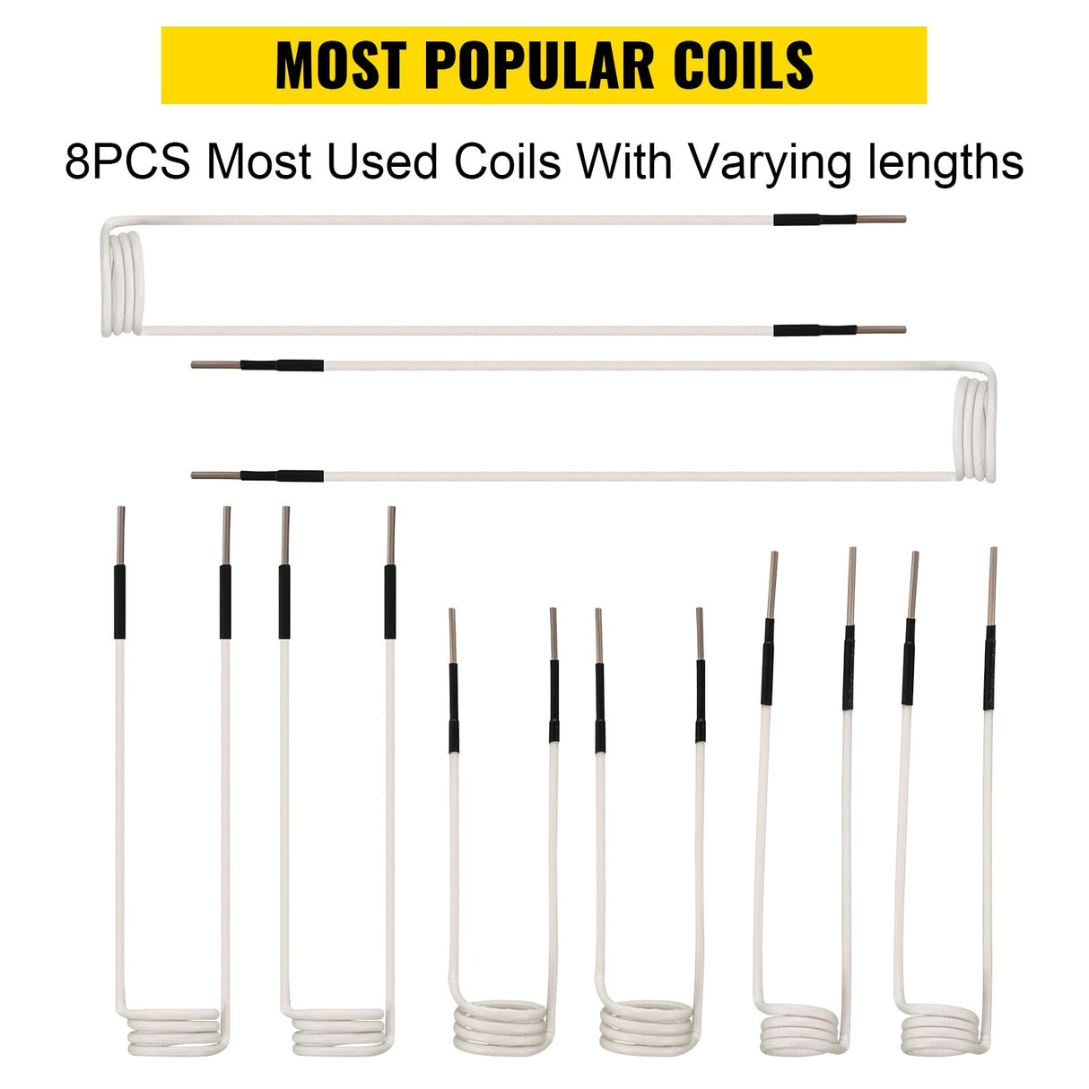 VEVOR Induction Heater Coil Kit Induction Coils 8PCS For Removing Rusty Bolts