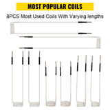VEVOR Induction Heater Coil Kit Induction Coils 8PCS For Removing Rusty Bolts - Front View
