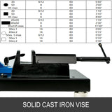 VEVOR BS-85 Electric Metal Bandsaw 1000W 85mm Variable Speed Cutting Band Saw - 45-Degree Angle