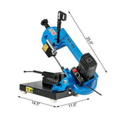VEVOR BS-85 Electric Metal Bandsaw 1000W 85mm Variable Speed Cutting Band Saw - Low Angle