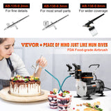 VEVOR Airbrush Kit Dual-action Airbrush Compressor Art Nail Tattoo Makeup Model - Front View
