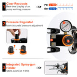 VEVOR Airbrush Kit Dual-action Airbrush Compressor Art Nail Tattoo Makeup Model - Top-Down View