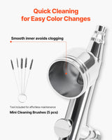 VEVOR Airbrush Kit Air Brush Kit 1/6 HP Air Compressor 1 Airbrush 3 Tips Paint - Rear View