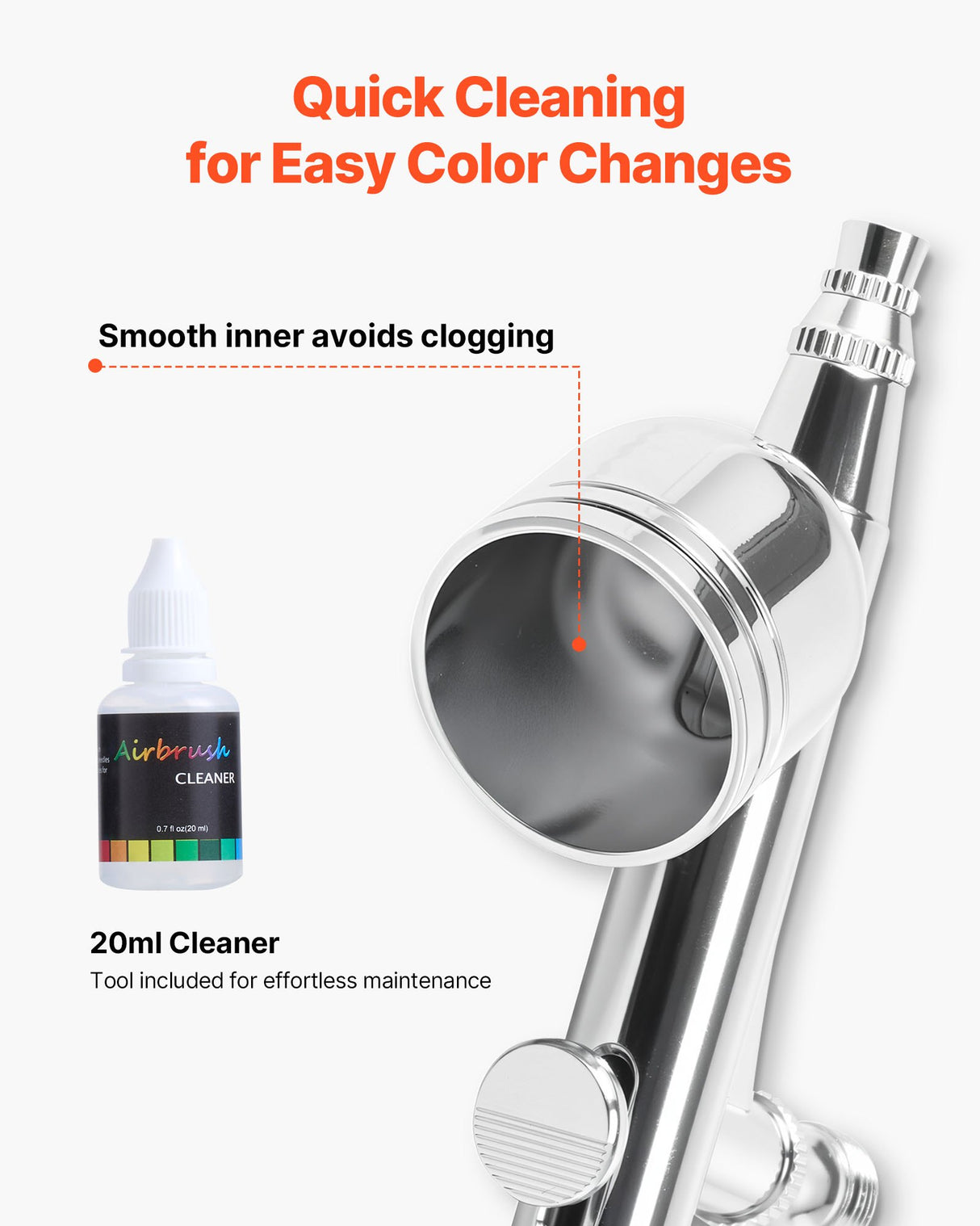 VEVOR Airbrush Kit Air Brush Kit 1/6 HP Air Compressor Tank 1 Airbrush 3 Tips