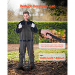 Post Hole Digger, Heavy Duty Post Hole Digger with Carbon Steel Handle, Manual Hole Digger with Scale Markings and Metal Blade, Post Hole Digger Tool for Digging Gardening Outdoors, 1460 mm