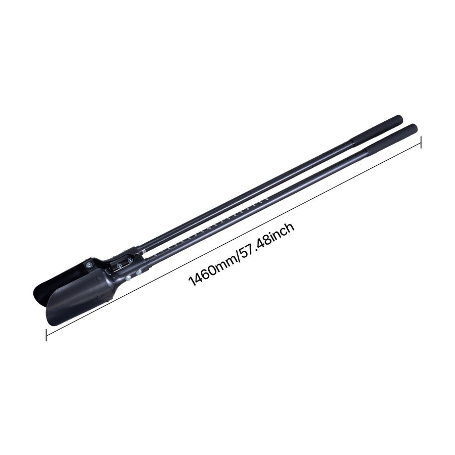 Post Hole Digger, Heavy Duty Post Hole Digger with Carbon Steel Handle, Manual Hole Digger with Scale Markings and Metal Blade, Post Hole Digger Tool for Digging Gardening Outdoors, 1460 mm