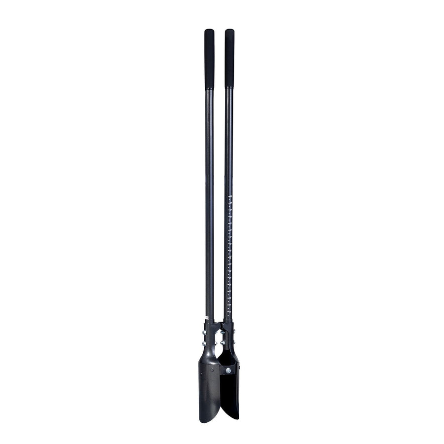 Post Hole Digger, Heavy Duty Post Hole Digger with Carbon Steel Handle, Manual Hole Digger with Scale Markings and Metal Blade, Post Hole Digger Tool for Digging Gardening Outdoors, 1460 mm