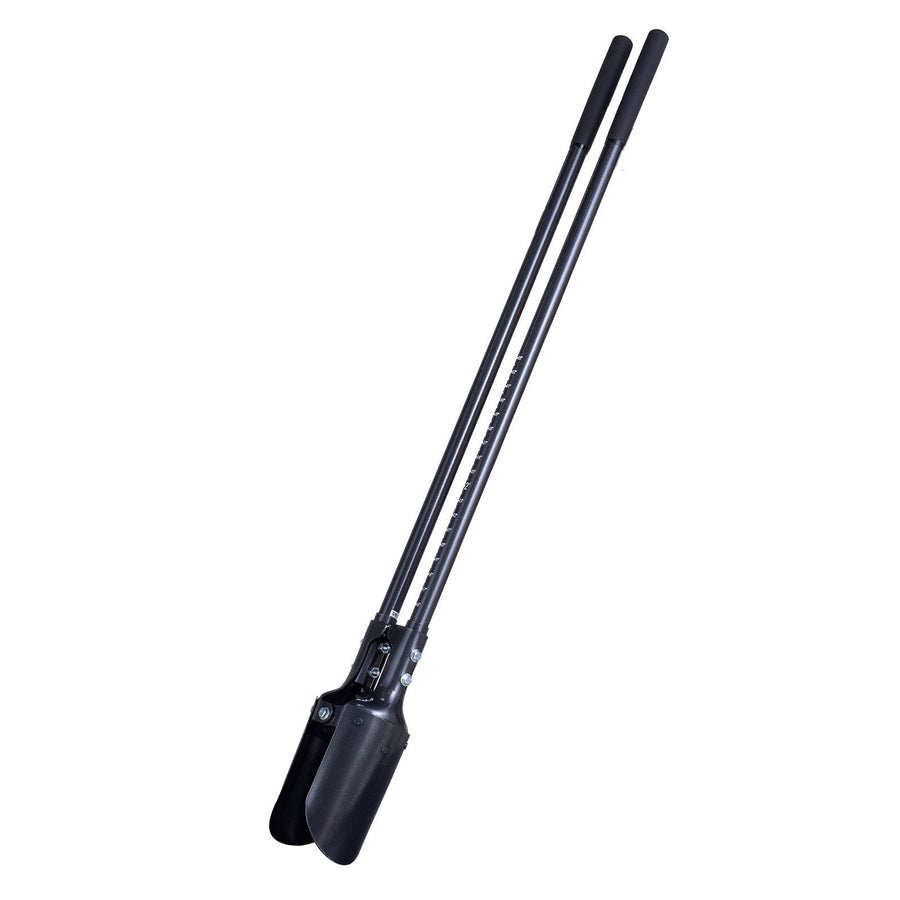 Post Hole Digger, Heavy Duty Post Hole Digger with Carbon Steel Handle, Manual Hole Digger with Scale Markings and Metal Blade, Post Hole Digger Tool for Digging Gardening Outdoors, 1460 mm