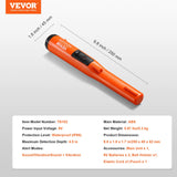 VEVOR Metal Detector Pinpointer, IP68 Fully Waterproof Handheld Pin Pointer Wand, 11.4 cm Detection Depth, 3 Modes, Professional Treasure Hunting Probe with Holster and 9V Battery, for Adults and Kids