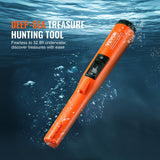 VEVOR Metal Detector Pinpointer IP68 Waterproof Handheld Detector Wand with LCD - Side View