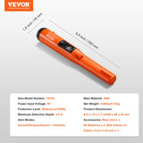 VEVOR Metal Detector Pinpointer IP68 Waterproof Handheld Detector Wand with LCD - Close-Up Angle