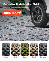 VEVOR Ground Grid 2-Inch Depth Geocell Grid 16.4x6.5FT / 5000x1980mm for Gravel - 45-Degree Angle