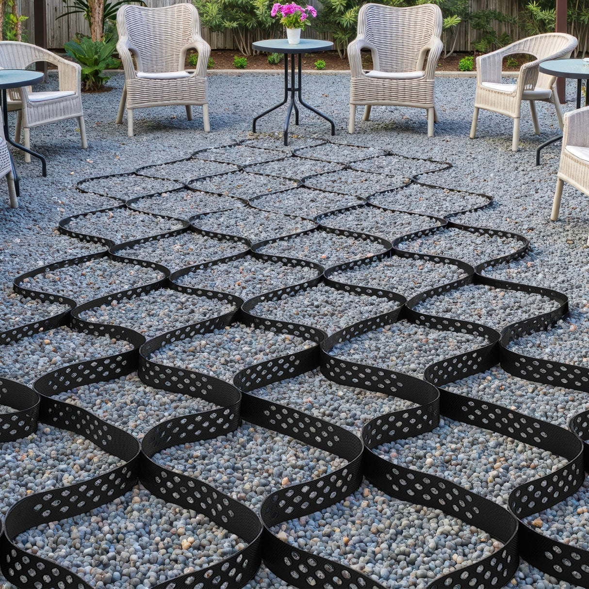 VEVOR Ground Grid 2-Inch Depth Geocell Grid 16.4x6.5FT / 5000x1980mm for Gravel