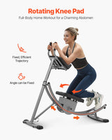 VEVOR AB Workout Machine Equipment Home Gym Core Abdominal Trainers Adjustable - Front View