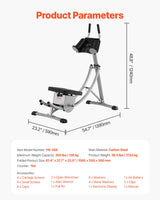 VEVOR AB Workout Machine Equipment Home Gym Core Abdominal Trainers Adjustable - Close-Up Angle