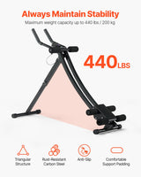 VEVOR AB Workout Machine Equipment Home Gym Core Abdominal Trainers Adjustable - Side View
