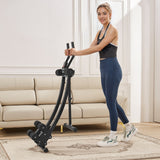 VEVOR AB Workout Machine Equipment Home Gym Core Abdominal Trainers Dual-track - Low Angle
