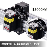 VEVOR CNC 3040 15000MW CNC Machine 395(X) x 285(Y)Mm Effective Working Area 3040 CNC Router Machine GRBL Control CNC Laser Engraver Machine with 2 Axis Milling Router - Rear View