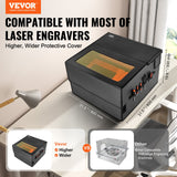 VEVOR Laser Engraver Enclosure 800 x 800 x 500 mm Fireproof Protective Cover - Front View