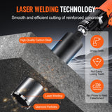 VEVOR Core Drill Bit, 4.25" Wet Diamond Core Drill Bits, 14" Drilling Depth Concrete Core Drill Bit with Saw Blade, 1-1/4"-7 Inner Thread, Laser