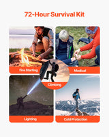 VEVOR Survival First Aid Kit 250 Pieces Emergency Medical Trauma Bag for Camping - Rear View
