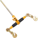 VEVOR Ratchet Chain Binder, 0.9-1.27 cm Heavy Duty Load Binders, with G80 Hooks 5443 kg Secure Load Limit, Labor-saving Anti-skid Handle, Tie Down Hauling Chain Binders for Flatbed Truck Trailer, 4 Pc - Extra Image