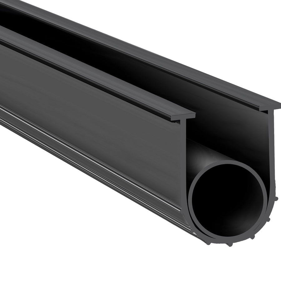 Garage Door Seals Bottom Rubber, U Shape +O Ring Combination Garage Door Bottom Weather Seal, 10ft Weatherproofing Garage Door Seal, 5/16 inch T-ends and 3 3/4 inch Width, for Doors, Black