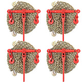 VEVOR Chain Load Binder, 8 mm Tie Down Kit with 3 Ton Working Load Capacity and Two Grab Hooks, Includes (4) Ratchet Binders - (4) 6.4 m Grade 80