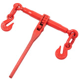 VEVOR Chain Load Binder, 8 mm Tie Down Kit with 3 Ton Working Load Capacity and Two Grab Hooks, Includes (4) Ratchet Binders - (4) 6.4 m Grade 80 Chains, Transport Load Package for Hauling, Towing - Extra Image