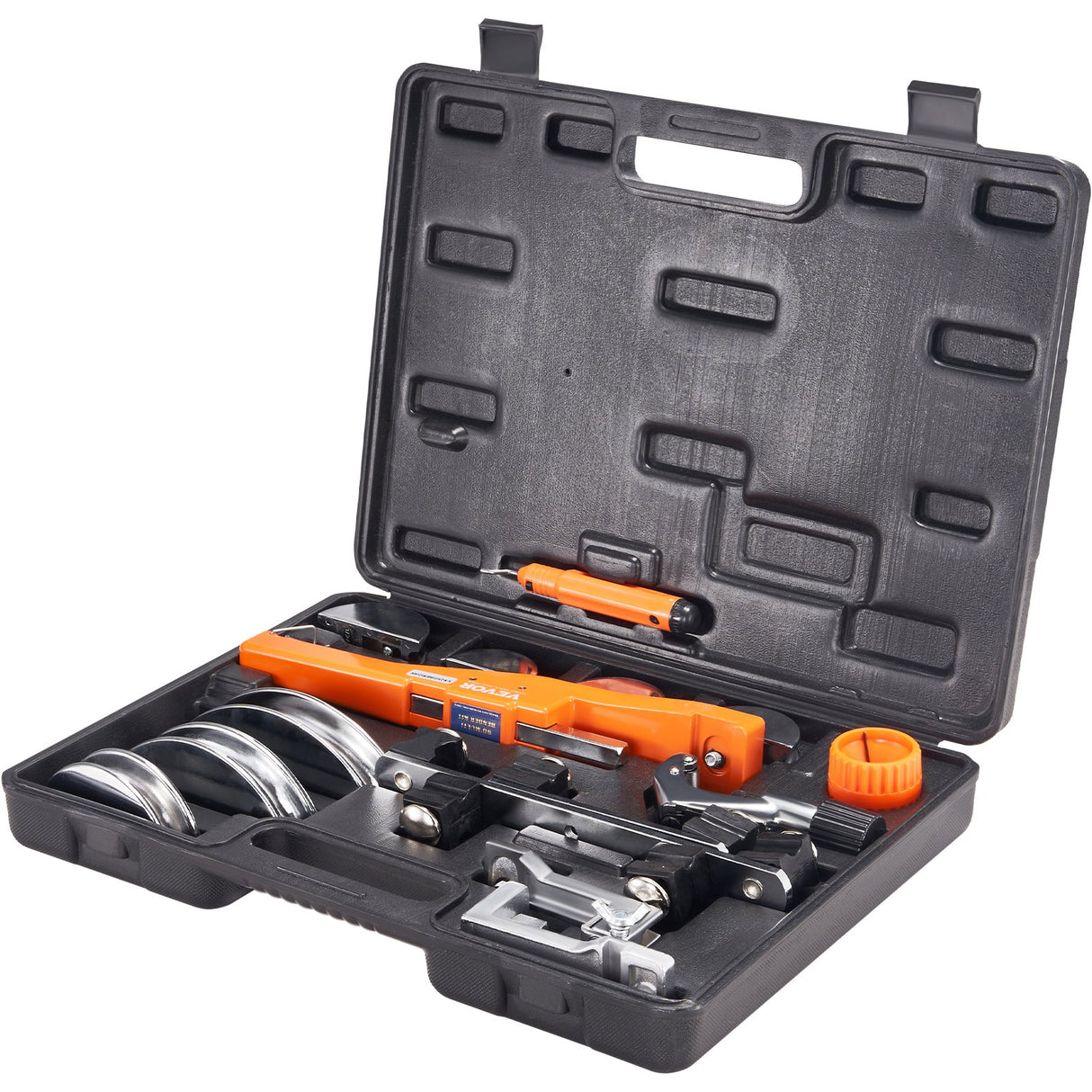 VEVOR Pipe Tube Bender, 1/4"-7/8" Ratcheting Tubing Benders, 90°Forward/Reverse Pipes Bending Tools with 7 Dies for HVAC Air Conditioning Refrigerator Repair