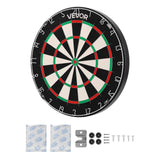 VEVOR Dart Board, High-Grade Self-Healing Sisal Fiber Dartboard with Staple-Free Bullseye, Blade Wire & Rotating Number Ring, 450mm Professional Dartboard for Home Party Game Room (Darts Not Included) - Extra Image