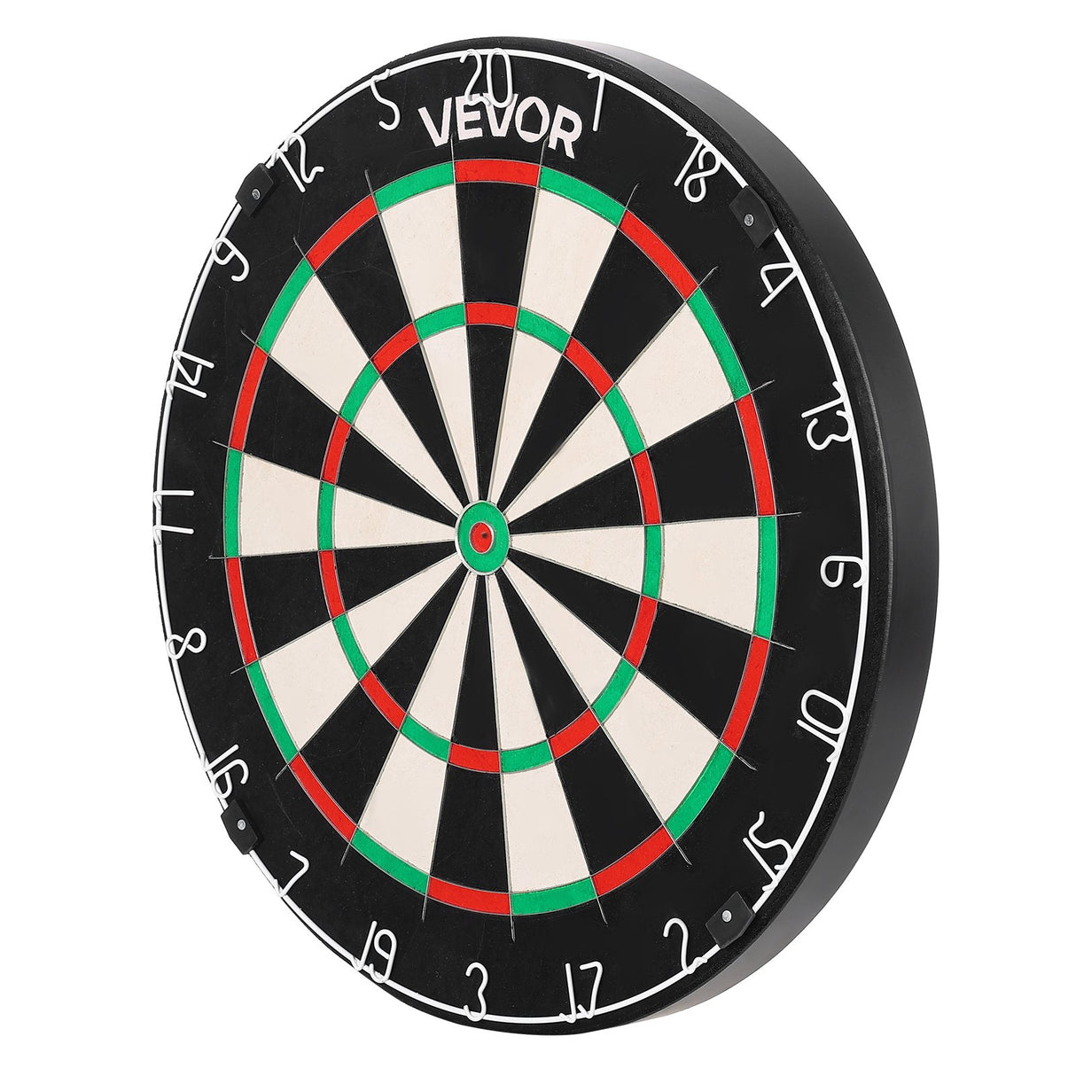 VEVOR Dart Board, High-Grade Self-Healing Sisal Fiber Dartboard with Staple-Free Bullseye, Blade Wire & Rotating Number Ring, 450mm Professional Dartboard for Home Party Game Room (Darts Not Included)