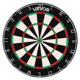 Dart Board, High-Grade Self-Healing Sisal Fiber Dartboard with Staple-Free Bullseye, Blade Wire & Rotating Number Ring, 450mm Professional Dartboard for Home Party Game Room (Darts Not Included)