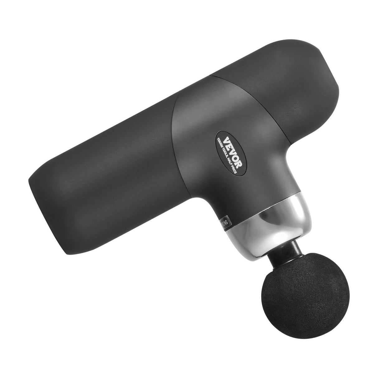 VEVOR Massage Gun Deep Tissue, Percussion Muscle Massager for Athletes - with 4 Speed Levels & 4 Massage Heads, 7.4V 2500mAh Batteries, Handheld Mini