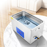 Vevor 30L Digital Ultrasonic Cleaners Cleaning Equipment Bath Tank w/Timer Heated - Low Angle