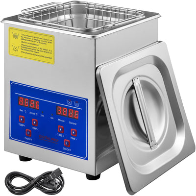 VEVOR Ultrasonic Cleaner 2L Jewelry Cleaning with Digital Timer Ultrasonic Cleaning Machine for Jewellery Rings Watches Eyeglasses Dentures Coins