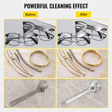 VEVOR Ultrasonic Cleaner 2L Jewelry Cleaning with Digital Timer Ultrasonic Cleaning Machine for Jewellery Rings Watches Eyeglasses Dentures Coins Metal Parts Commercial and Home Use - Top-Down View