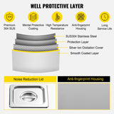 VEVOR Ultrasonic Cleaner 2L Jewelry Cleaning with Digital Timer Ultrasonic Cleaning Machine for Jewellery Rings Watches Eyeglasses Dentures Coins Metal Parts Commercial and Home Use - Close-Up Angle